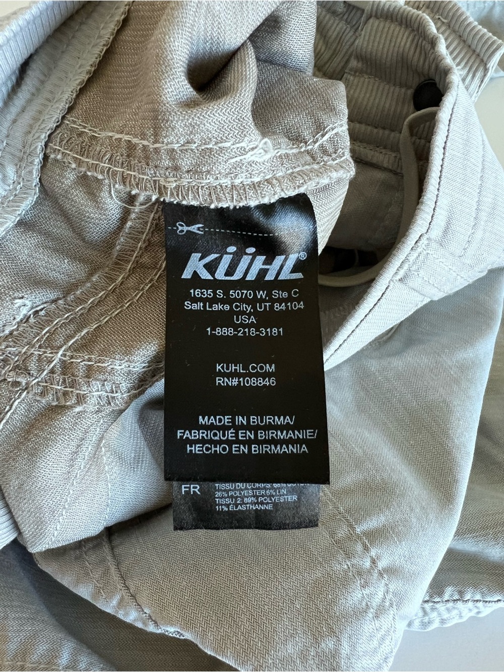 Kuhl Women's Cabo Pants Lightweight Cotton Blend LT Grey Hiking Outdoor Casual - Picture 10 of 12
